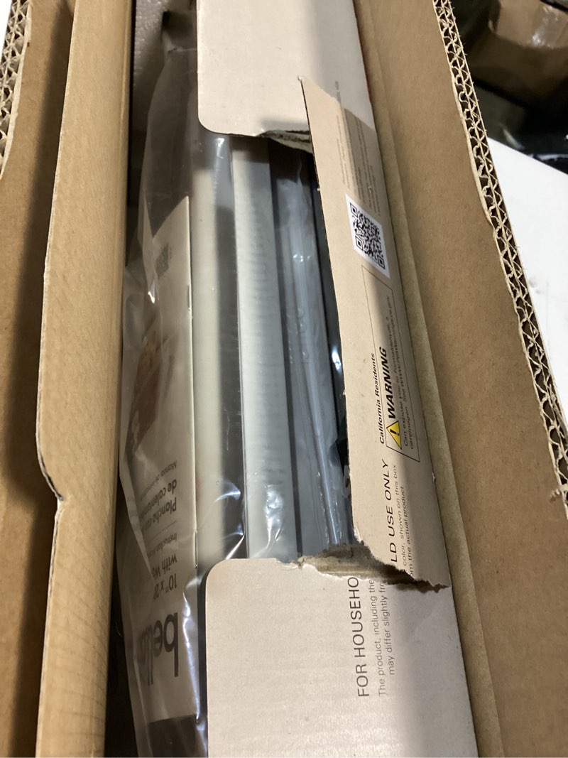 Condition photo showing New/Like New for bella 10" x 20" electric griddle with warming tray, evergood™ ceramic nonstick coating & removable temperature probe, dishwasher-safe drip tray & cool touch handles, 1500 watt, oatmilk 10" x 20" oatmilk + tray