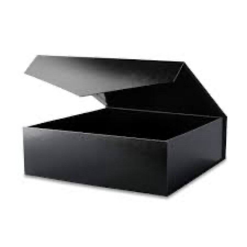 BLK&WH 3 Extra Large Gift Boxes with Lids 16.3x14.2x5 Inches, Black Gift Boxes for Clothes and Large
