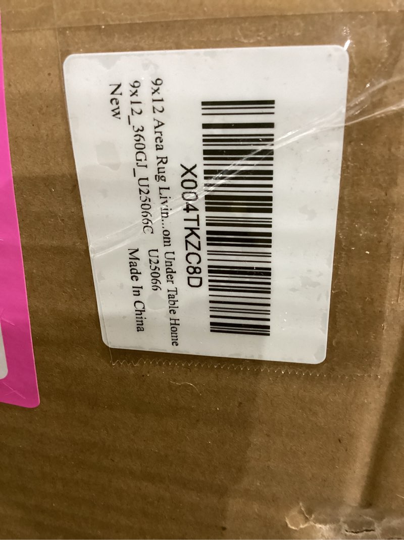 Condition photo showing Good Condition for 9x12 Area Rug Living Room: Washable Large Neutral Brown Rugs Abstract Soft Modern Stain Resistant In