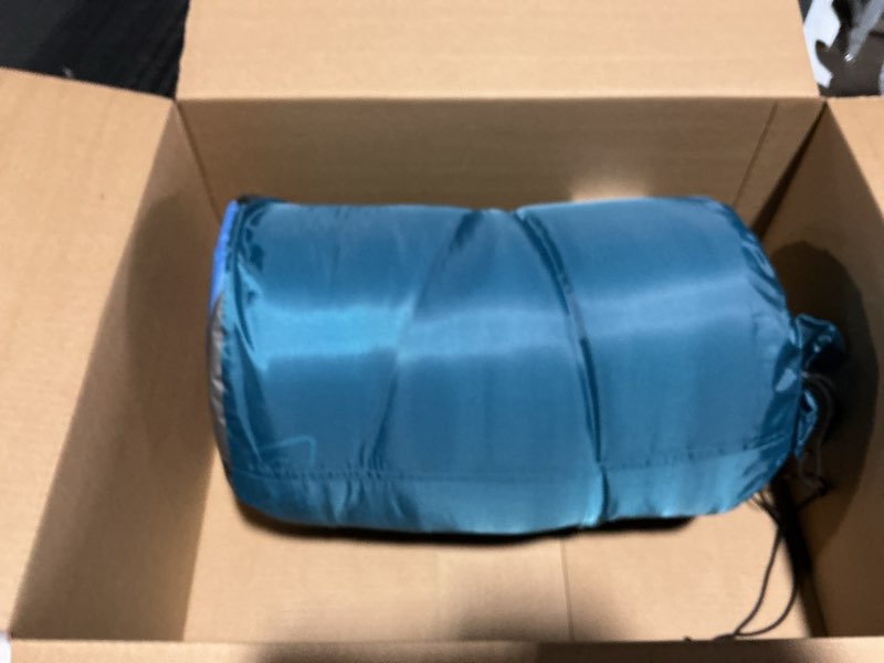 Condition photo showing Good Condition for Coleman Brazos 20/30°F Adult Cool-Weather Sleeping Bag with No-Snag Zipper & Stuff Sack, Machine Washable, Great for Camping, Traveling, Guests, & More PFAS-Free 20°f
