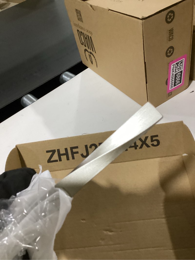 Condition photo showing Good Condition for Rergy 10 Pack 3-3/4 Inch Matte Black Cabinet Pulls Black Kitchen Cabinet HandlesDrawer Handles Dresser Drawer Pulls Modern Hardware 3-3/4in(96mm)hole center Black 10