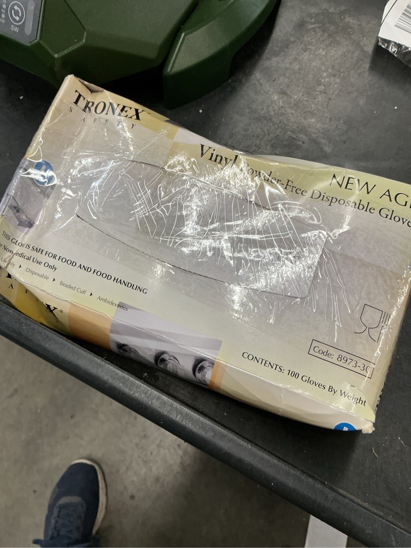 Condition photo showing New/Like New for tronex safety vinyl powder-free disposable gloves large 100 gloves by weight