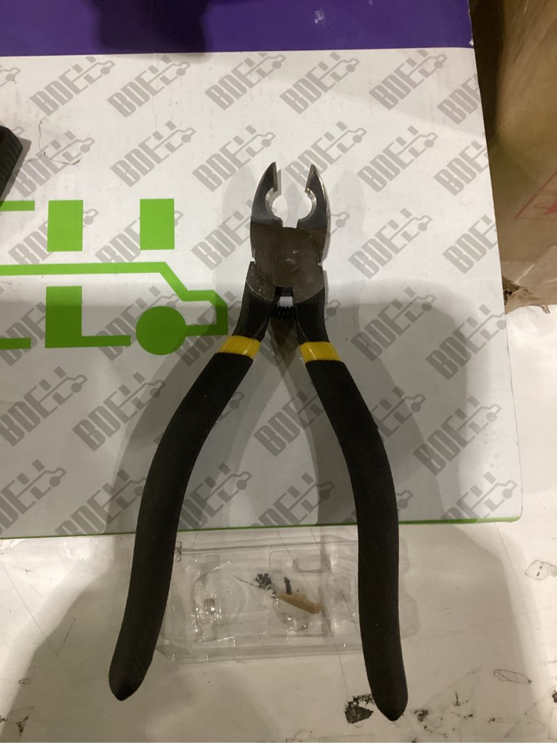Condition photo showing New/Like New for grommet removal tool kit, snap removal tool for boat covers, 10mm and 12mm trap grommet kit remover, 3/8 and 1/2 replacement eyelet plier, grommet tool kit for tarps repair, fabric rings 10mm removal