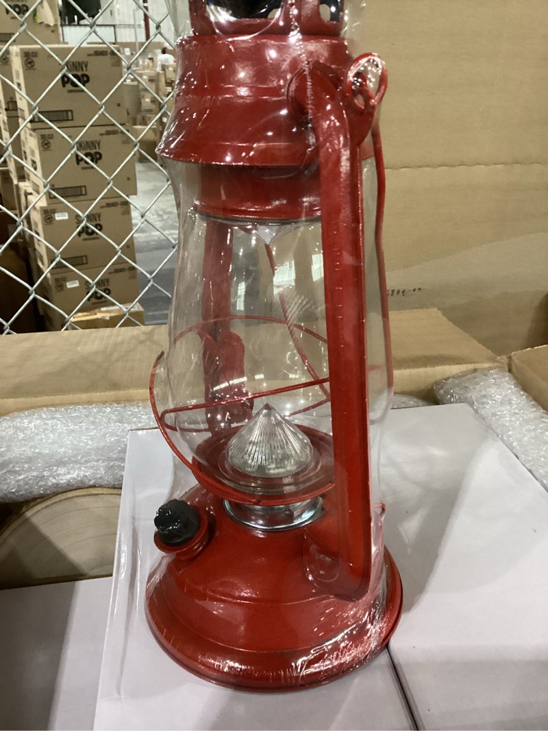 Condition photo showing New/Like New for 6 Set 12" Vintage LED Hurricane Lantern with 9"-10" Wood Slices for Wedding Tables Centerpiece Decoration Battery Operated Lantern for Christmas Indoor Outdoor Camping Lighting