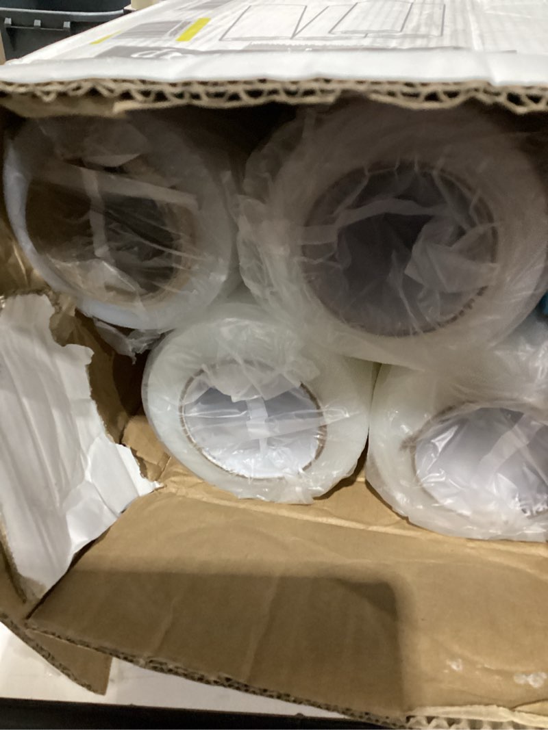 Condition photo showing New/Like New for international plastics co. 18" stretch film/wrap 1500 feet 7 layers 80 gauge industrial strength up to 800% stretch 20 microns clear durable adhering packing moving heavy duty shrink film box of 4 clear 4 pack
