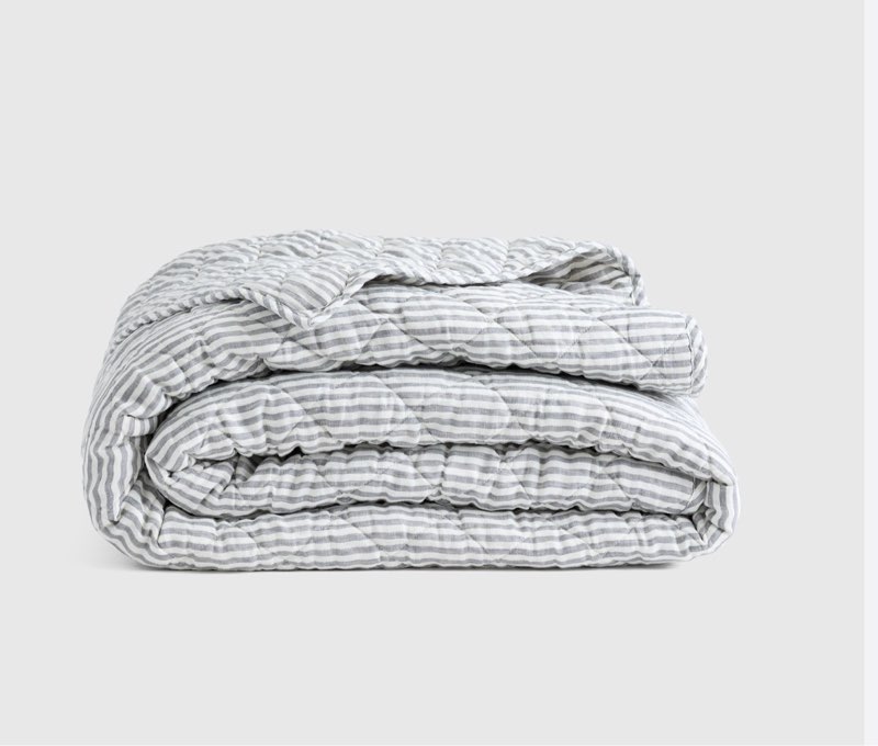 european linen stripe quilt king/ cal king 