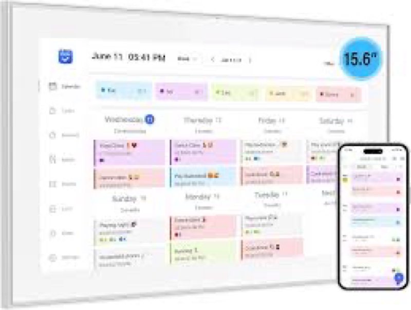 Digital Calendar, 15.6 Inch Wall Planner Electronic Calendar&Chore Chart,1080P Full HD Interactive T