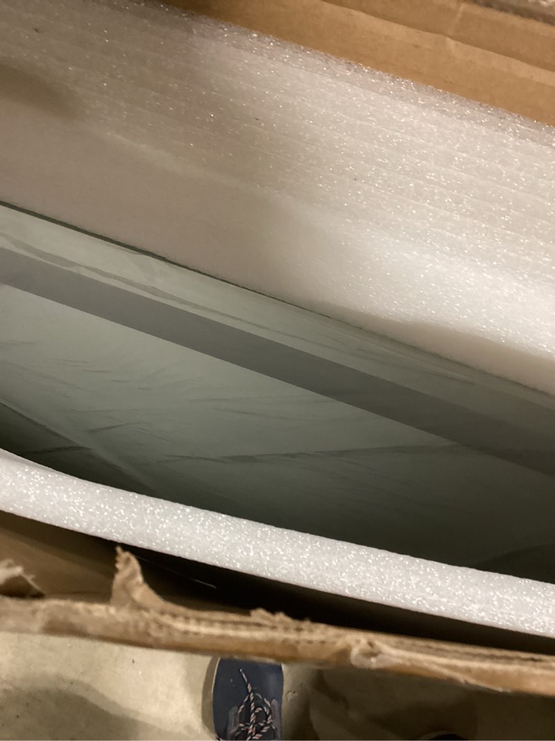 butylux 36x28 inch led lighted bathroom mirror with anti-fog, wall mounted vanity mirror with smart 