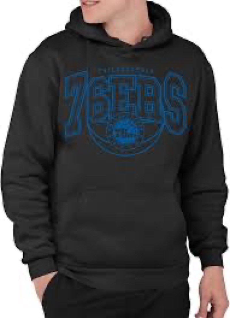 junk food nba - monochromatic arch - officially licensed adult pullover fleece hoodie for men and women philadelphia 76ers x-large black