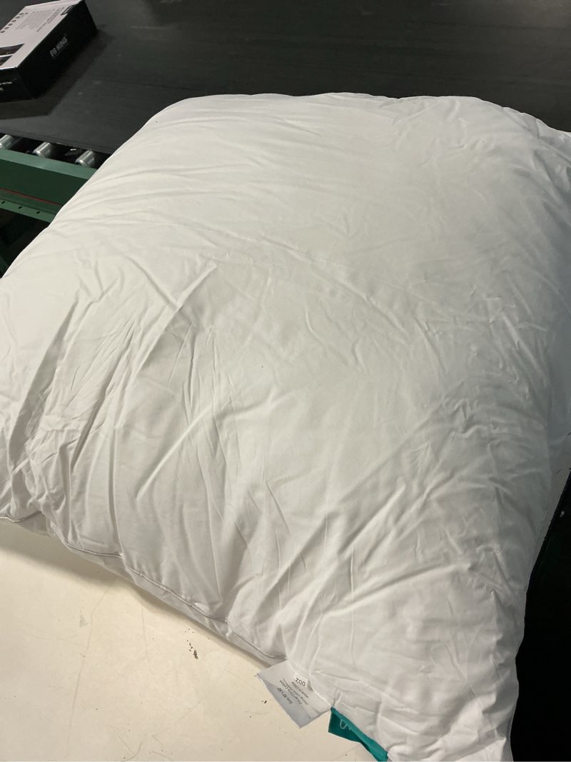 Condition photo showing Good Condition for oubonun 30 x 30 pillow inserts (set of 2) - euro pillows with 100% cotton cover - 30 inch square interior sofa pillow inserts - decorative pillow insert pair - white couch pillow 30x30 inch (pack of 2)