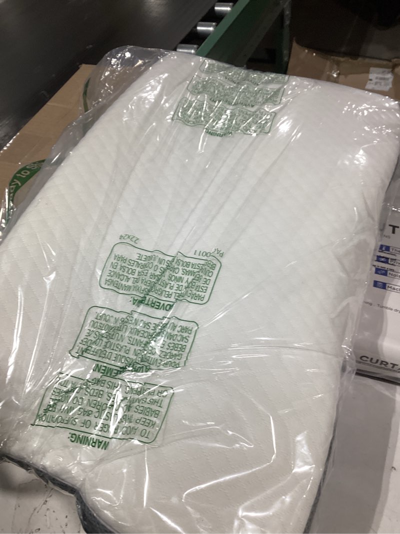 Condition photo showing Good Condition for Sleep Apnea Pillow with Neck Pain & Snoring Relief -Orthopedic Cervical Pillow, Ergonomic Contour Memory Foam for Side, Back,Stomach Sleepers, Medium Firm Support (Large) Large 23.62 Inches