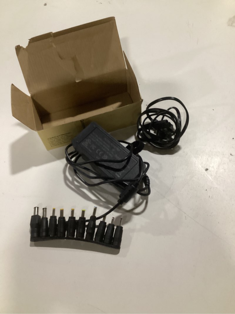 Condition photo showing Good Condition for gonine 19v 3.42a dc power supply adapter, 19 volt laptop charger ac 100-240v 50-60hz, compatible for 19vdc gateway toshiba acer lenovo asus samsung laptop jbl speaker lg lcd monitor.