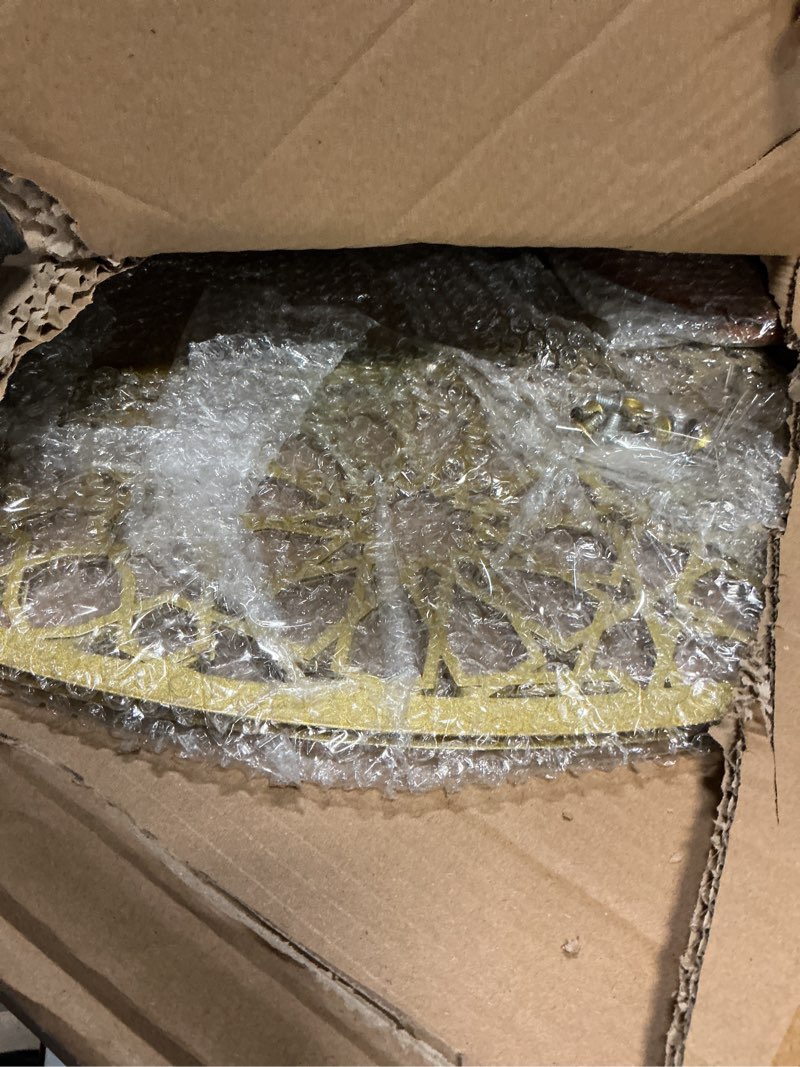 Condition photo showing Good Condition for 3ft Large Metal Ramadan Decorations Islamic Crescent Moon Decor with Lantern Eid Mubarak Kareem LED Light Decor Islamic Table Centerpieces Gift for Muslims in Ramadan Eid(Gold) Gold 3ft