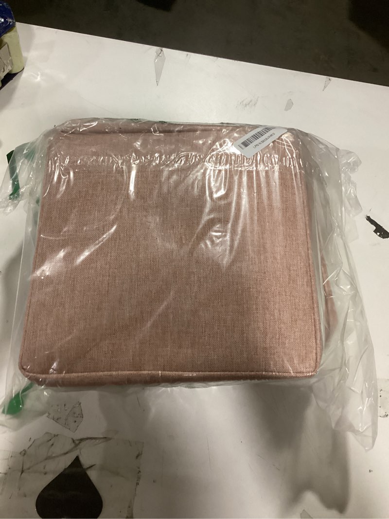 Condition photo showing Good Condition for Cube Storage Bins, 6 Pack 11x11 inch with Cotton Handles for Closet, Shelves, Clothes, Towel (White/Pink)