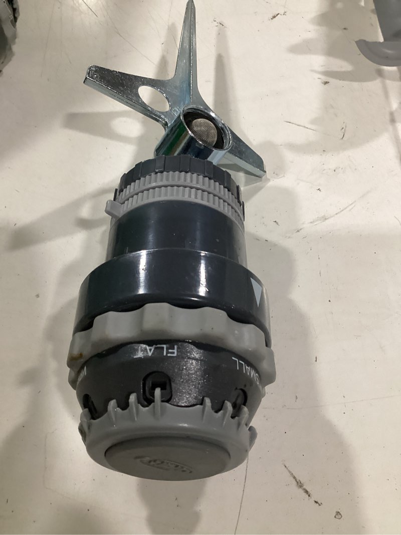 Condition photo showing As Is for orbit h2o-6 5000-sq ft rotating spike lawn sprinkler