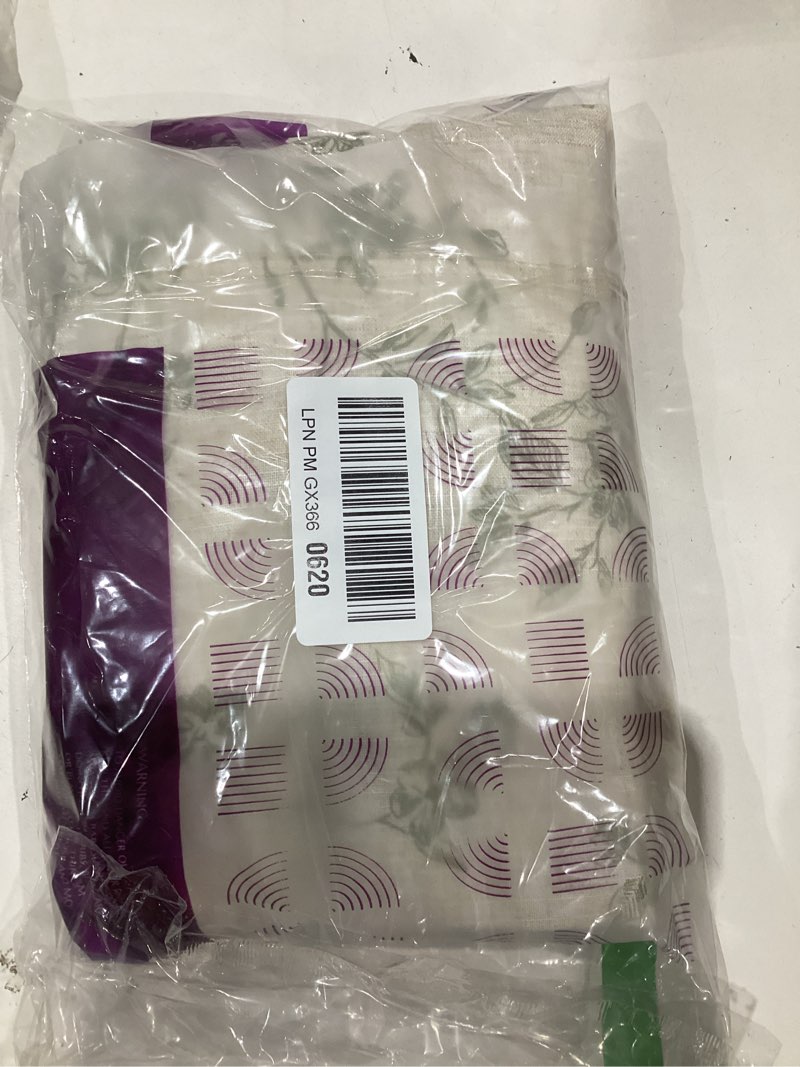 Condition photo showing Good Condition for jinchan floral kitchen curtains 36 inch linen tier curtains farmhouse cafe half window drapes over sink light filtering black on beige for living room laundry tie top 2 panels 26"w x 36"l (pack of 2) alisa green on linen