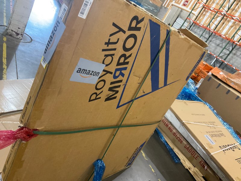 Condition photo showing Good Condition for royalty 54" inch round tempered glass table top – clear table top glass – useful for replacement, tabletop protector, patio, dining, coffee, desks - 1/4" thick flat polished edge