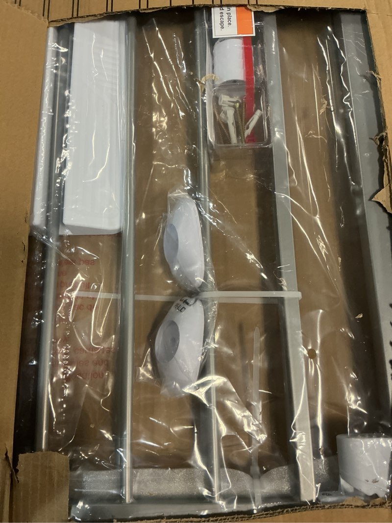 Condition photo showing Good Condition for cumbor 30-46" baby gate for stairs, gifts for mom-auto close dog gate for the house, easy install pressure mounted pet gates for doorways, easy walk thru wide safety gate for dog, gray gray 30"-46" w x 30.5" h