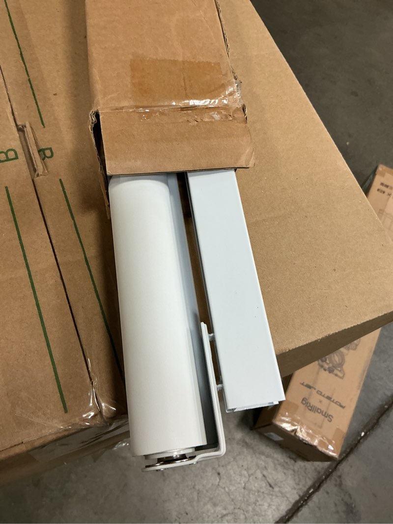 Condition photo showing Good Condition for lazblinds no drill blinds for indoor windows, blackout roller shades, cordless window blackout blinds, thermal insulated fabric uv protection for home and office, 30" w x 48" h, white blackout-white 30" w x 48" h