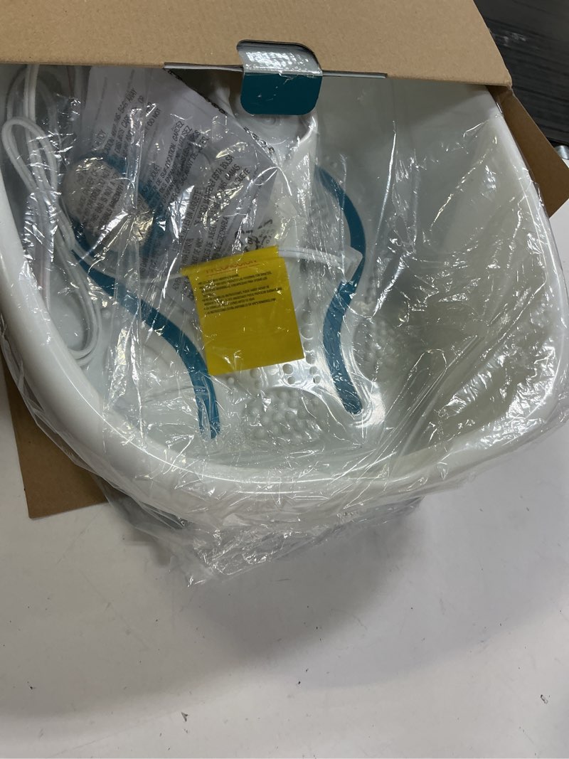 Condition photo showing Good Condition for homedics bubble mate heated foot spa bubble foot massager with raised massage nodes and removable pumice stone