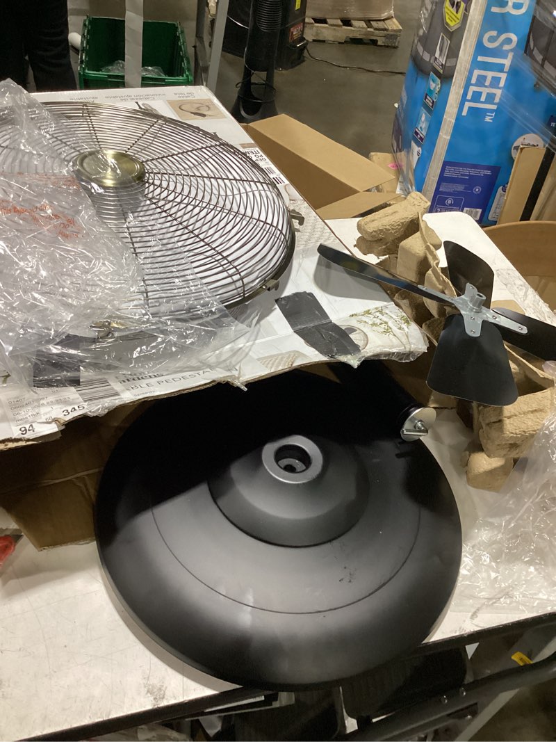 Condition photo showing Good Condition for better homes & gardens new 3 speed 16 inch vintage metal stand fan in black