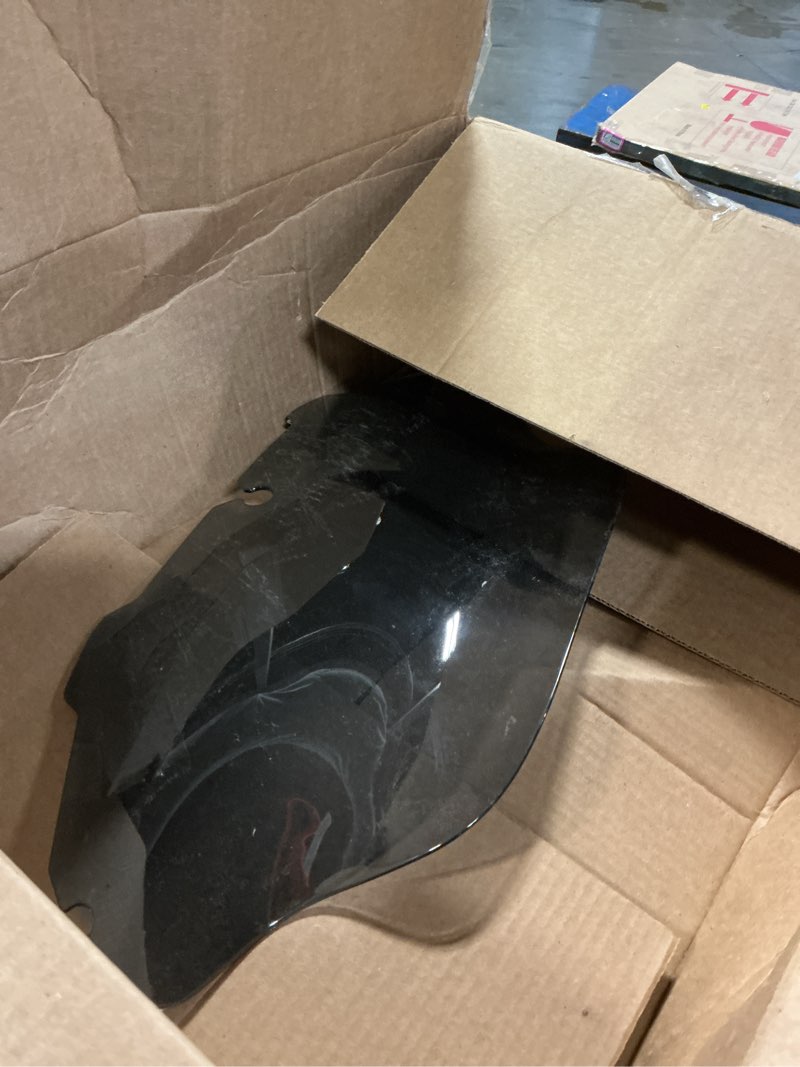 Condition photo showing As Is for benlari 8" smoke wave windshield windscreen fit for 1996-2013 harley davidson touring street glide electra glide tri glide flht flhx flhtk flhtc flhtcu tint