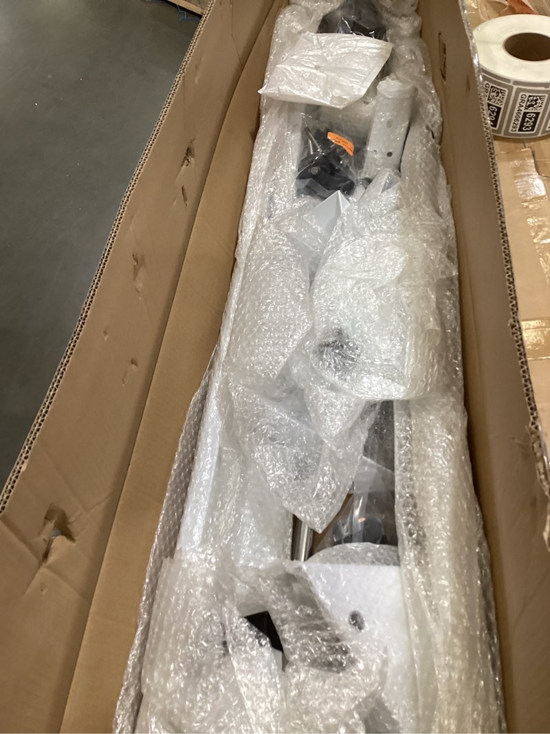 Condition photo showing Good Condition for melipron van ladder rack fit for ford transit 150 250 350, heavy duty steel cargo van roof rack with rear roller, no drilling, 800lb capacity for contractors 3 crossbars with 24" rear roller