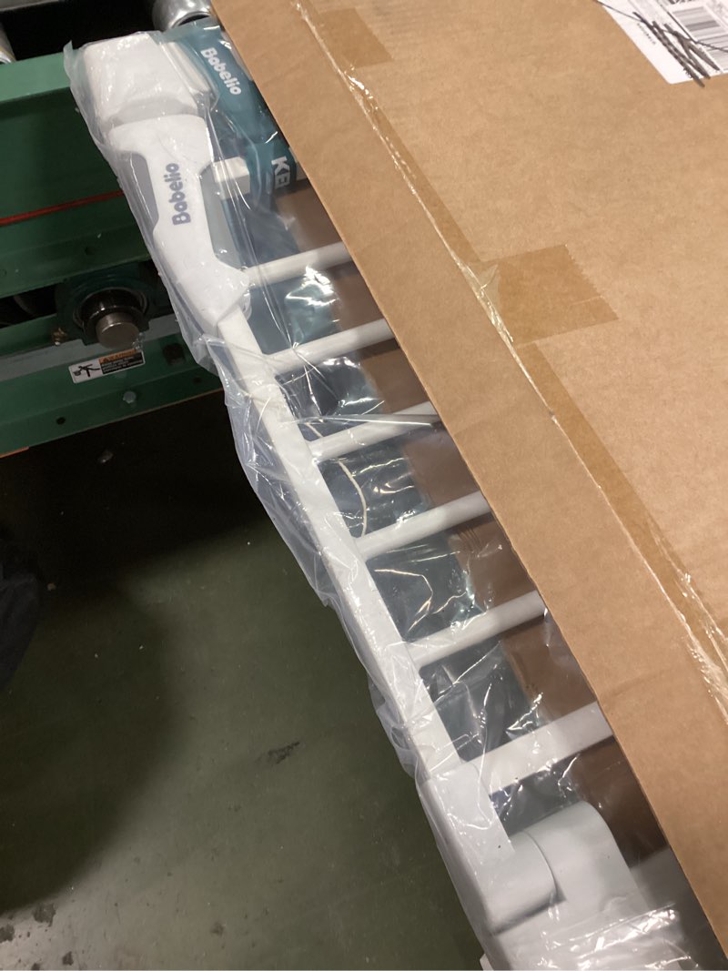 Condition photo showing Good Condition for BABELIO 36" Tall Narrow Baby Gate, 26-28.5" Wide Auto-Close Metal Pet Gate for Small Stairs/Doorways/Hallways, Pressure/Hardware Mounted for Child and Pets, NO Extensions, White 36" High, 26-28.5" Wide White