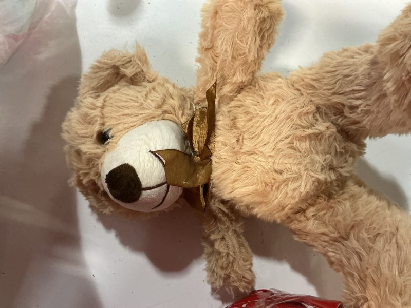 Condition photo showing As Is for maogolan bulk teddy bear baby shower,packs small teddy bear stuffed animals in bulk,13.5\" small stuffed bears plush for wedding,birthday,christmas, party decorations tan-10pcs