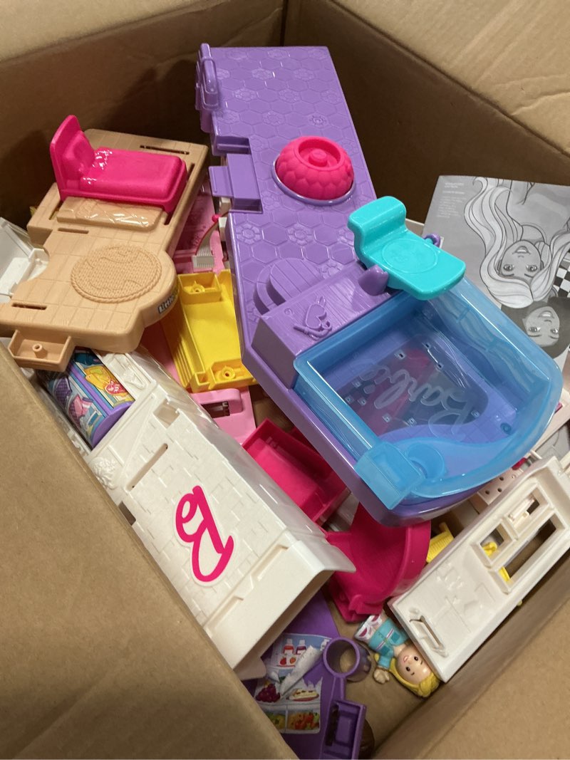 Condition photo showing As Is for Fisher-Price Little People Toddler Toy Barbie DreamHouse Playset with Music Lights & Figures for Pretend Play Kids Ages 18+ Months