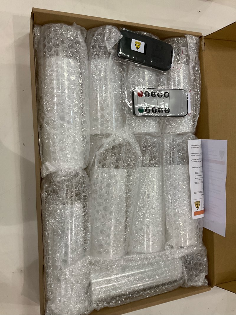 Condition photo showing New/Like New for Homemory Pure White Acrylic Flameless Candles, LED Candles, Battery Operated Candles with Remote Control and Timer, Fake Electric Candle, Wedding, Home Decor, Set of 9