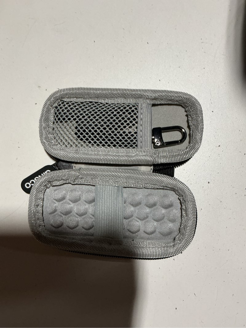 Condition photo showing As Is for ginsco case for kardiamobile 1-lead personal ekg monitor works with most smartphones, hard shell 1680d oxford carrying case for alivecor kardiamobile 6l,heart monitor travel pouch with carrying strap