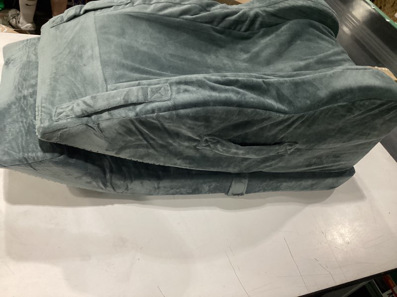 Condition photo showing Good Condition for *similar to stock* kingpavonini adjustable leg elevation pillows for after surgery, ergonomic curve keeps knee straight, memory foam leg pillow elevation for blood circulation, swelling and pain relief (single leg) grey single leg