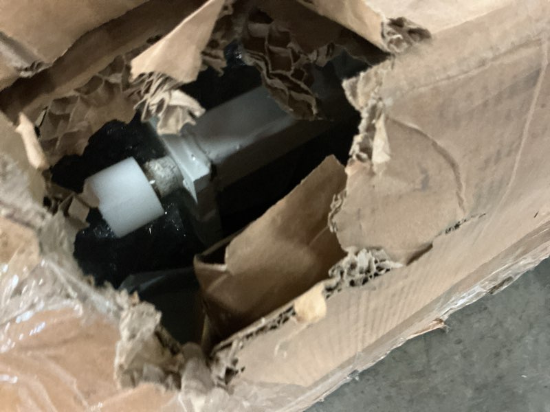 Condition photo showing As Is for VEVOR Material Lift Winch Stacker, 400 lbs Capacity Pallet Truck Dolly, 51.1 in Max Lifting Height Manual Winch Stacker, Multifunctional Manual Pallet Truck Stacker with Wheels and Adjustable Plate 400lbs