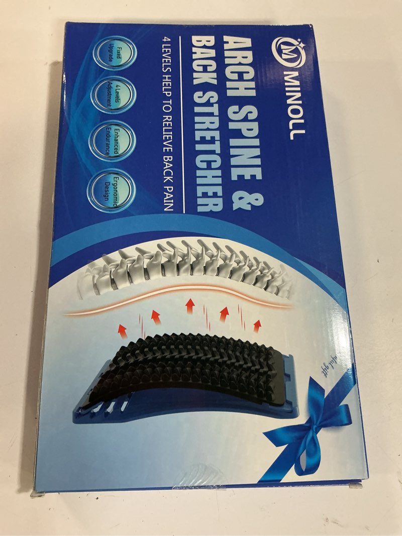 Condition photo showing New/Like New for Back Stretcher for Lower Back Pain Relief, Multiple Level Adjustable Arch Lumbar Back Cracker Board, Back Cracking Device, Back Massager for Scoliosis, Spine Decompression Support Blue