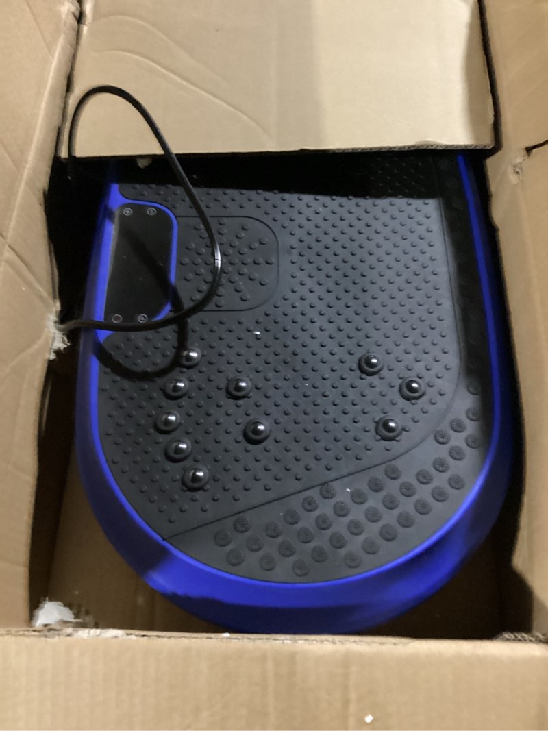Condition photo showing Good Condition for Vibration Plate Exercise Machine, Vibrating Fitness Platform for Lymphatic Drainage, Full Body Shaker Workout Equipment, Bluetooth Power Shaping Vibrate Plate, Board Sport for Home Exercise Gym, Blue