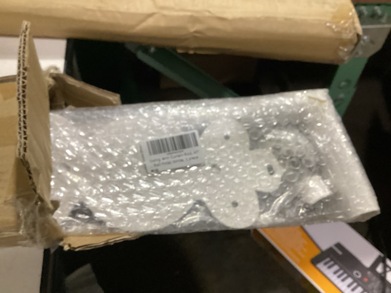 Condition photo showing Good Condition for swing arm curtain rod, 47'' long, 1.1'' diameter, rotate about 180 degrees, detachable ball finial, white, 1 piece 47.2in white
