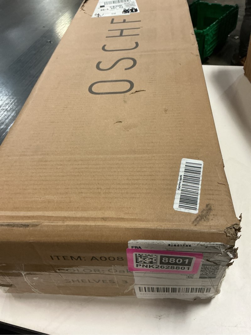 Condition photo showing New/Like New for 3-Tier Wooden Open Bookcase - Modern Display Bookshelf with Top Edge and Solid Wood Frame for Home and Office, Storage Cabinet, Oak 3-Tier Oak