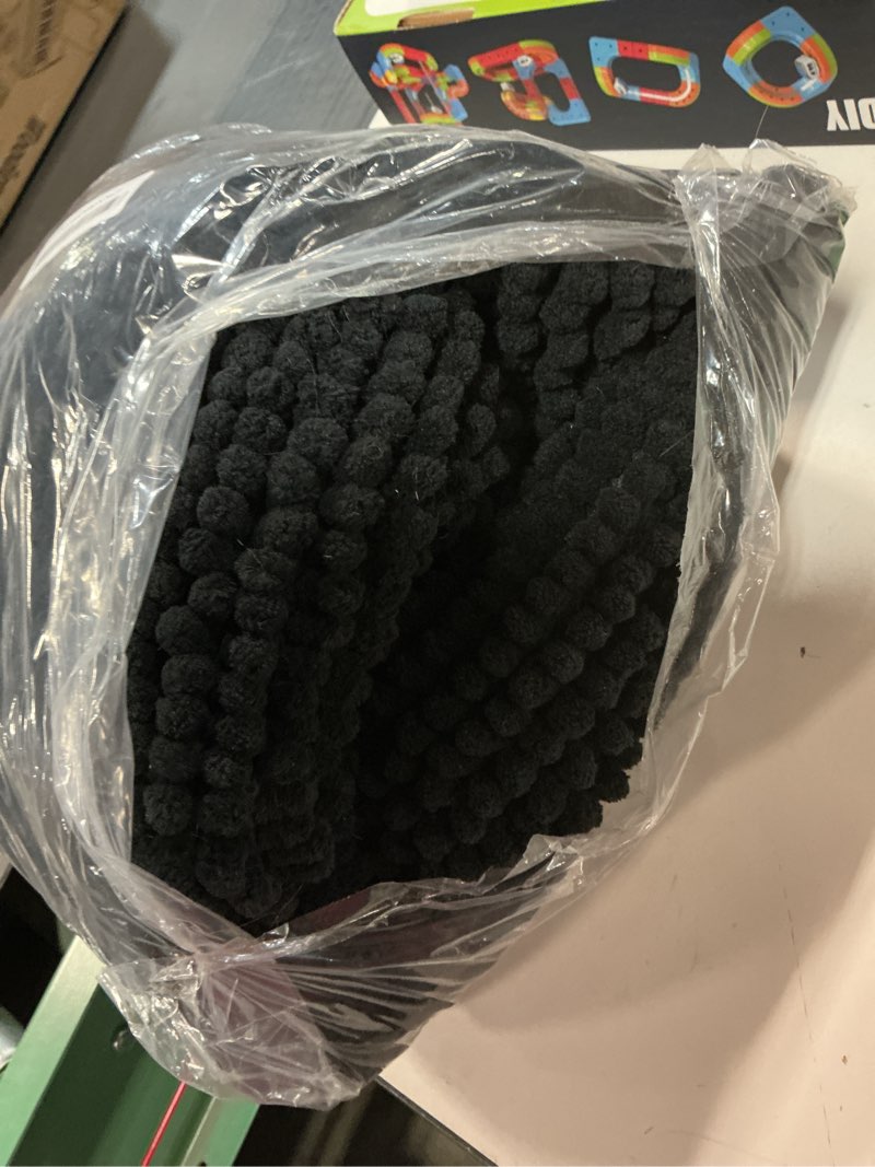 Condition photo showing As Is for SUBRTEX Bathroom Rugs, 24" x 60" Chenille Bath Rug Soft Short Plush Bath Mat Soft Shower Mat Water Absorbent Shower Mat Quick Dry Machine Washable, Black Black 2' x 5' (Runner)