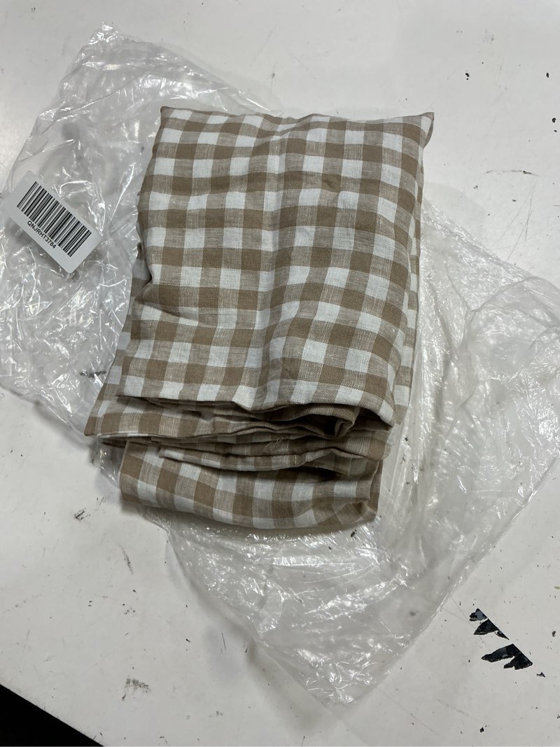 Condition photo showing Good Condition for quince 100% linen standard pillowcase cafe gingham
