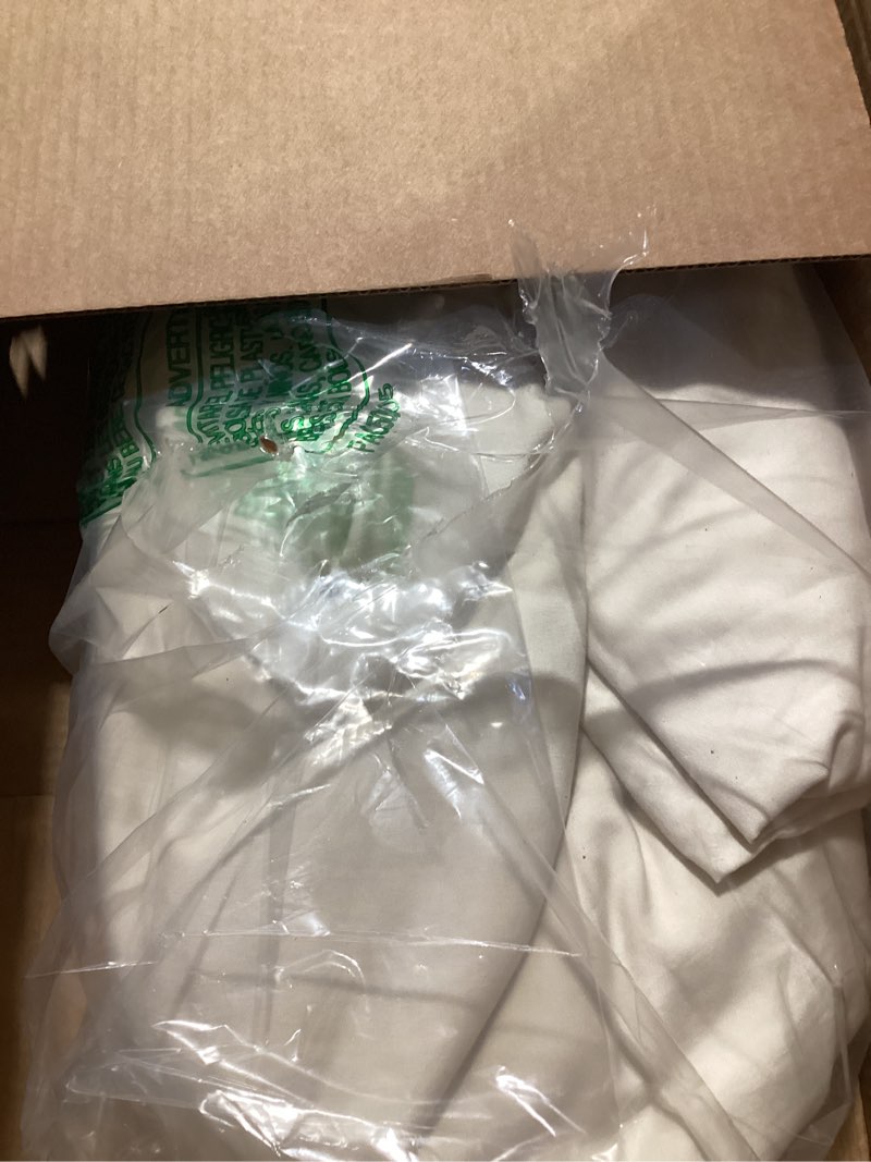 Condition photo showing As Is for Bedsure Oat Milk Duvet Cover Queen Size - 3 Pieces Prewashed Cotton-Like Polyester Extra Soft Bedding Set, Includes 1 Duvet Cover 90x90 Inches with Zipper Closure & 2 Pillow Shams, No Comforter 02 - Oat Milk (No Comforter) Queen (90" x 90")