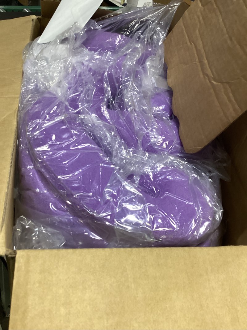 Condition photo showing As Is for 2 inch egg crate mattress topper queen, gel infused memory foam mattress topper for pressure relief, breathable mattress pad bed topper in a box, certipur-us certified, purple, 60"×80" purple queen 2 inch