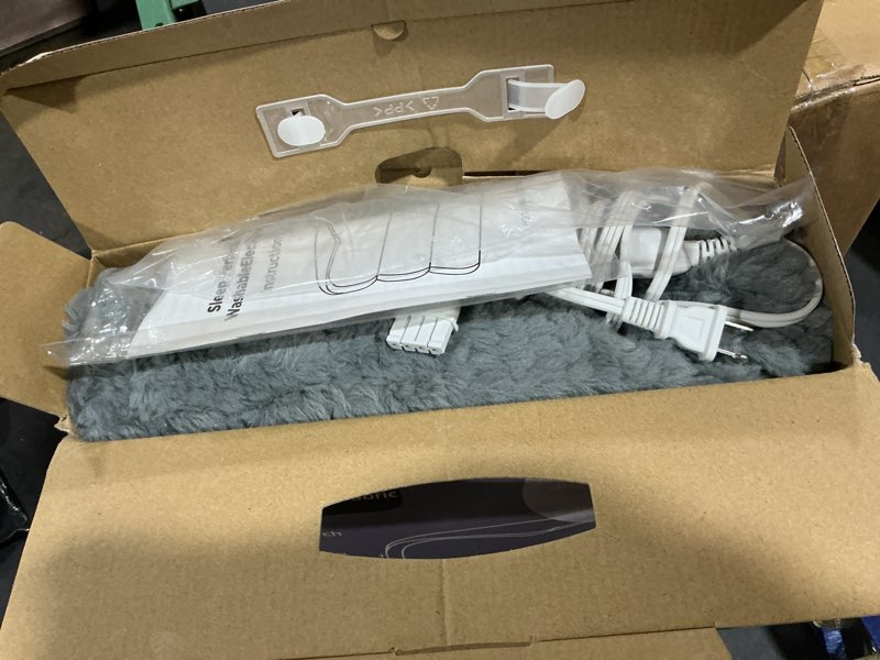 Condition photo showing Good Condition for Heated Blanket Electric Blanket,Cozy Faux Rabbit Fur & Soft Flannel Warm Heater Throw Blanket with 5 Fast Heating Levels &10Hours Auto-Off Over-Heat Protection?50" x 60" (Grey)