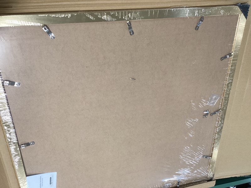 Condition photo showing New/Like New for 28x28 frame with mat - bronze 30x30 frame wood made to display print or poster measuring 28 x 28 inches with black photo mat bronze frame with black mat 30x30 matted to 28x28