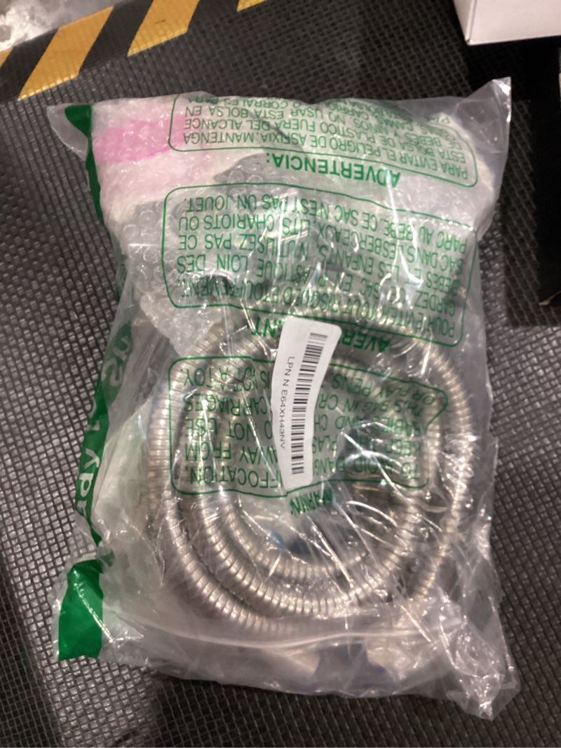 Condition photo showing Good Condition for filtered shower head with handheld, 12 replacement filters for hard water & chlorine removal, 75" high pressure anti-burst hose, power wash for deep cleaning & one-button pause switch for kids & pets