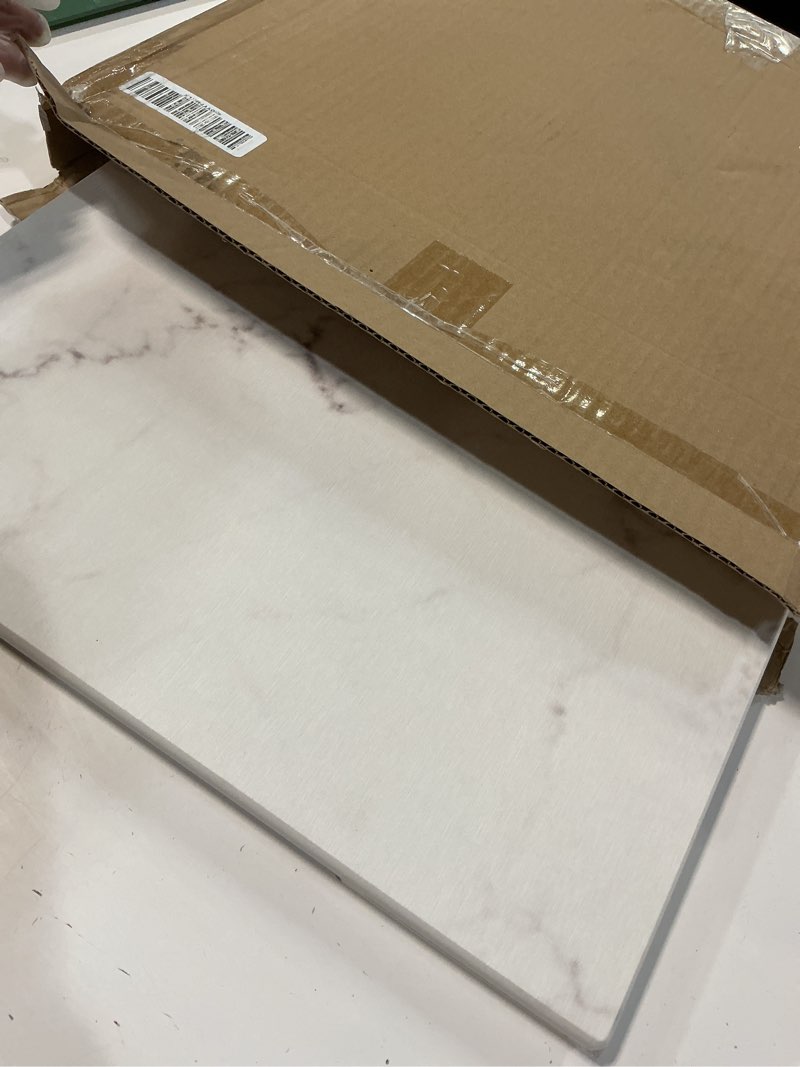 Condition photo showing Good Condition for selegna stone drying mat for kitchen counter, diatomite stone dish drying mat & kitchen sink mat, quick-dry diatomaceous earth counter mat, collapsible tri-panel design white