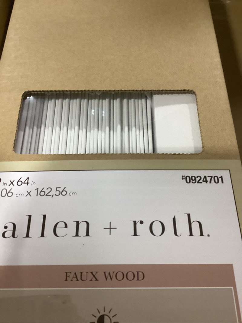 Condition photo showing Good Condition for Allen & roth 2in room darkening cordless faux wood blind  39in x 64in