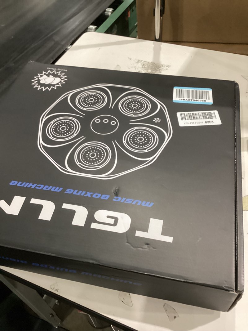 Condition photo showing Good Condition for Music Boxing Machine, Interactive Punching Trainer with Boxing Gloves, Large Size Wall Mounted Electronic Boxing Target for Adult Kids, 9 Modes & 9 Speeds Black