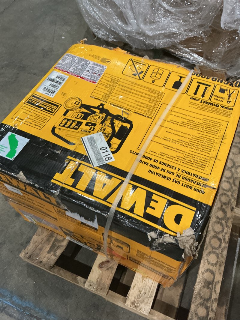 Condition photo showing Good Condition for 5,000/4000-watt recoil start gas powered portable generator w/ co protect for jobsites, outdoor events and power outages