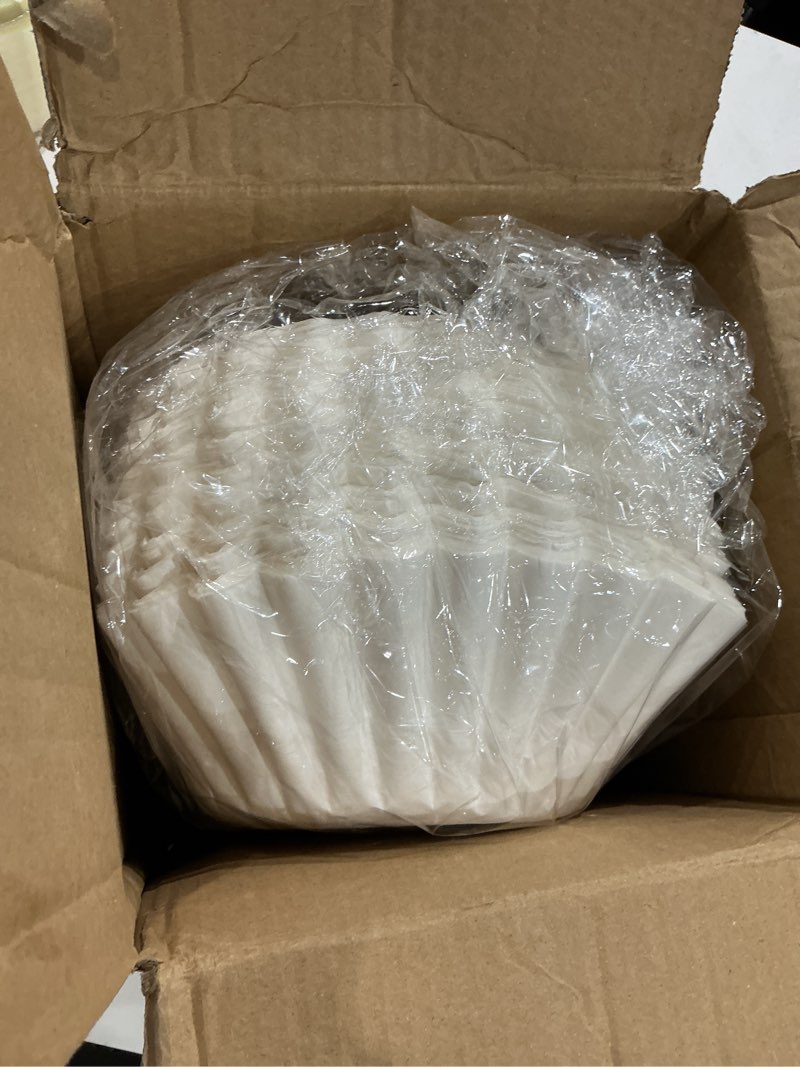 Condition photo showing Good Condition for 12.5”x 4.5”250 pk large commercial coffee filters for bunn/fetco/curtis | chlorine-free tear resistant paper, prevents grounds overflow, fits 1.5–3gal brewers, cafe restaurant office bulk supply